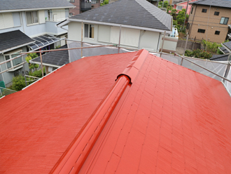 千葉市緑区　屋根塗装上塗り完了