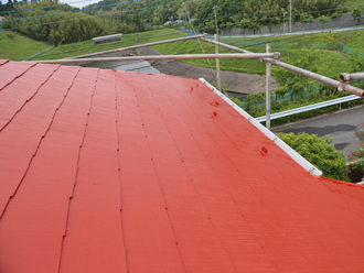 千葉市緑区　屋根塗装上塗り完了