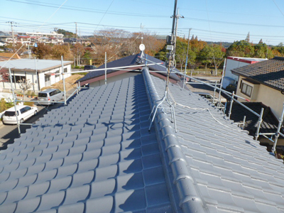 千葉県印旛郡栄町　屋根塗装　完工後