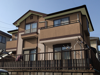千葉県印旛郡酒々井町　外壁塗装　屋根塗装　バルコニー防水　カラーシミュレーション　ベージュと薄いブラウンのツートン