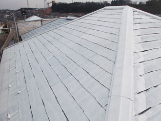 千葉県印旛郡酒々井町　外壁塗装　屋根塗装　バルコニー防水　屋根塗装　下塗り完了