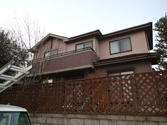 千葉県印旛郡酒々井町　外壁塗装　屋根塗装　バルコニー防水　カラーシミュレーション　外壁はピンクブラウンで屋根はブラウン