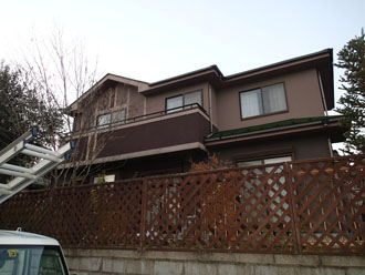千葉県印旛郡酒々井町　外壁塗装　屋根塗装　バルコニー防水　カラーシミュレーション　外壁はブラウンで屋根はグリーン
