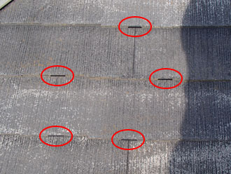 千葉県君津市　外壁塗装　屋根塗装　ベランダ防水　屋根塗装　タスペーサー挿入後