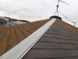 千葉県君津市　外壁塗装　屋根塗装　ベランダ防水　点検　屋根の様子