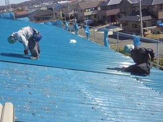 千葉県君津市　屋根カバー工法　完了