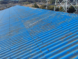 千葉県君津市　屋根カバー工法　外壁塗装　屋根点検　屋根の全景