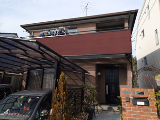 千葉県君津市　外壁塗装　屋根塗装　カラーシミュレーション　ブラウンと薄ブラウンのツートン