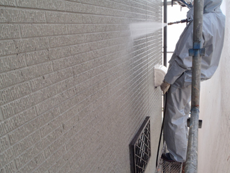 千葉県君津市　外壁塗装　屋根塗装　外壁の高圧洗浄