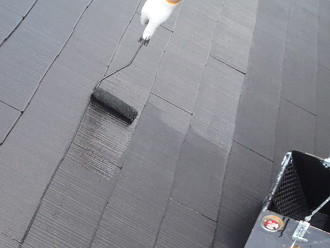 千葉県君津市　屋根塗装　上塗り　完了