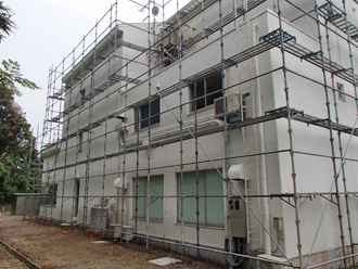 千葉県　富津市　屋根葺き替え　外壁塗装　足場架設