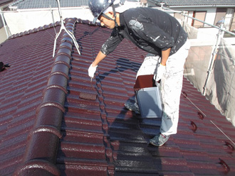 千葉県　市原市　屋根塗装　2回目の塗装