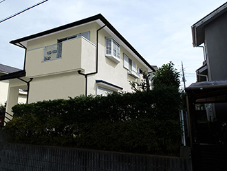 千葉県市原市　屋根カバー　外壁塗装　モルタル外壁補修修　カラーシミュレーション クリームホワイト