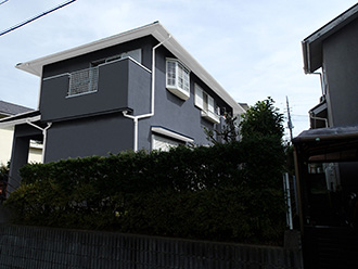 千葉県市原市　屋根カバー　外壁塗装　モルタル外壁補修修　カラーシミュレーション　濃い目のグレイッシュブルー