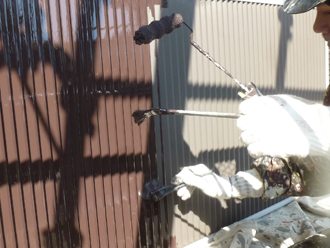 千葉県木更津市　外壁塗装　屋根カバー工法　雨戸の塗装