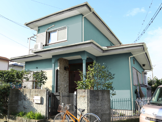 千葉県木更津市　外壁塗装　屋根カバー工法　カラーシミュレーション　ライトブルーのパターン