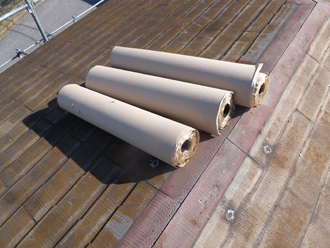 千葉県木更津市　外壁塗装　屋根カバー工法　防水紙