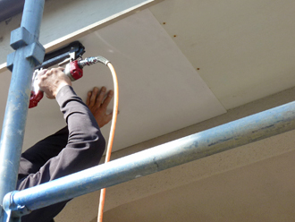 千葉県木更津市　外壁塗装　屋根カバー工法　軒天補修　木材の設置