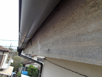 千葉県木更津市　外壁塗装　屋根カバー工法　点検　破風塗装剥げ