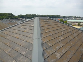 千葉県　松戸市　屋根塗装　外壁塗装　棟板金の交換　点検　屋根の点検