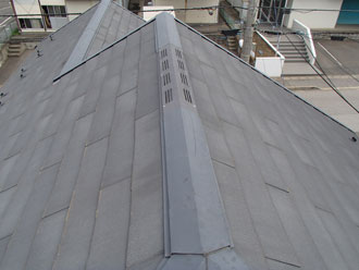 千葉県浦安市　屋根点検　全体的に汚れあり