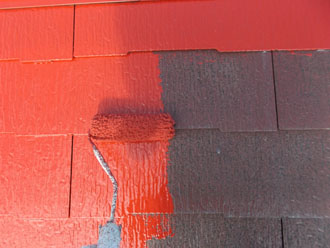 千葉県浦安市　外壁塗装　屋根塗装　屋根塗装　中塗り