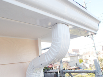 千葉県浦安市　外壁塗装　屋根塗装　ベランダ防水工事　雨樋の塗装完了