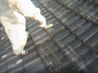 習志野市　屋根塗装　セメント瓦