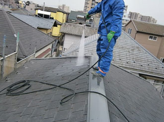 富士見市　高圧洗浄　屋根