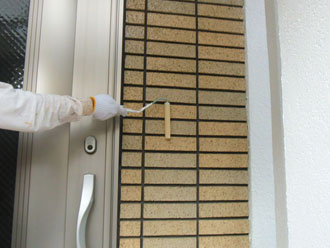 東京都世田谷区　外壁塗装　タイル　クリヤー塗装　UVプロテクトクリヤー