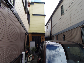東京都北区　カラーシミュレーション　黄色とオレンジのツートン
