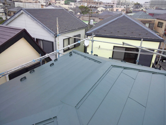 東京都北区　屋根カバー工法　完工