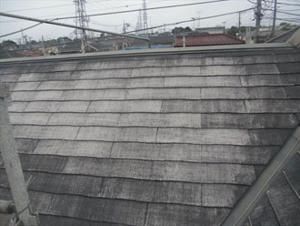 東京都立川市　屋根塗装　縁切り工事　タスペーサー