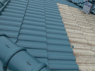 神奈川県三浦市　外壁塗装　屋根塗装　屋根の中塗り