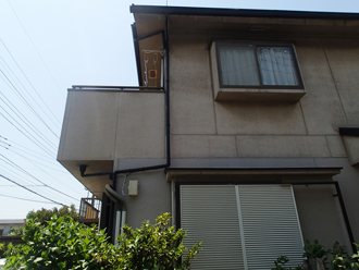 神奈川県座間市　　外壁塗装　バルコニー防水　外壁点検　外壁の汚れ