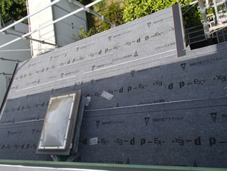 神奈川県横浜市戸塚区　屋根葺き替え　防水紙設置