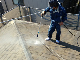 神奈川県横浜市神奈川区　高圧洗浄　屋根洗浄