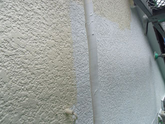 神奈川県横浜市青葉区　外壁塗装　中塗り　水系ファインシリコン